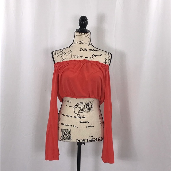 Forever 21 Tops - {Forever 21} Off the shoulder bell sleeve crop top